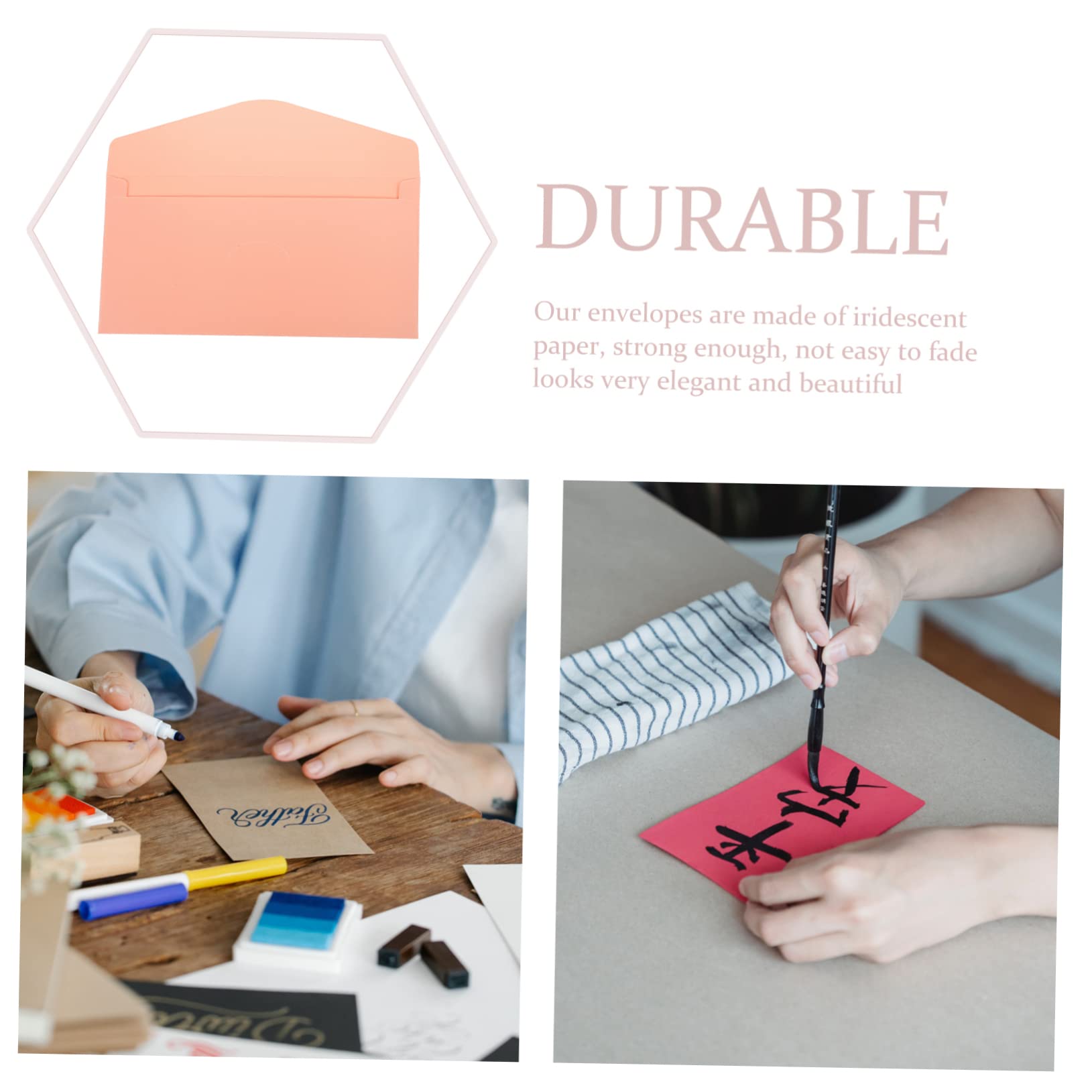 Buste per Inviti Decorative 50 Pezzi in Carta Iridescente Rosa