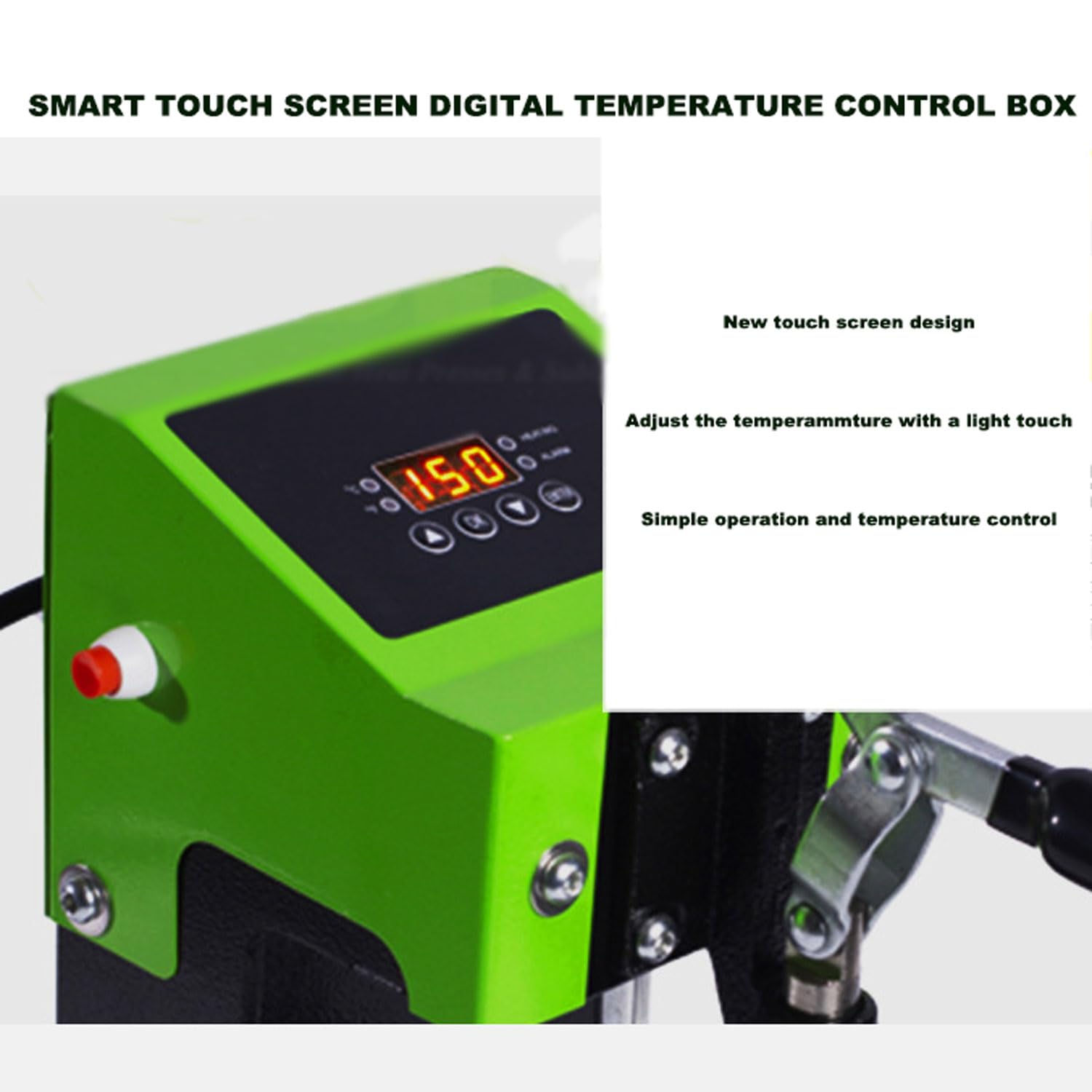 Pressa termica Smart Touch Screen, piccola pressa riscaldante fronte-retro, controlli digitali di precisione, con display LCD digitale e controllo della temperatura 0-250°C, perfetta per la casa