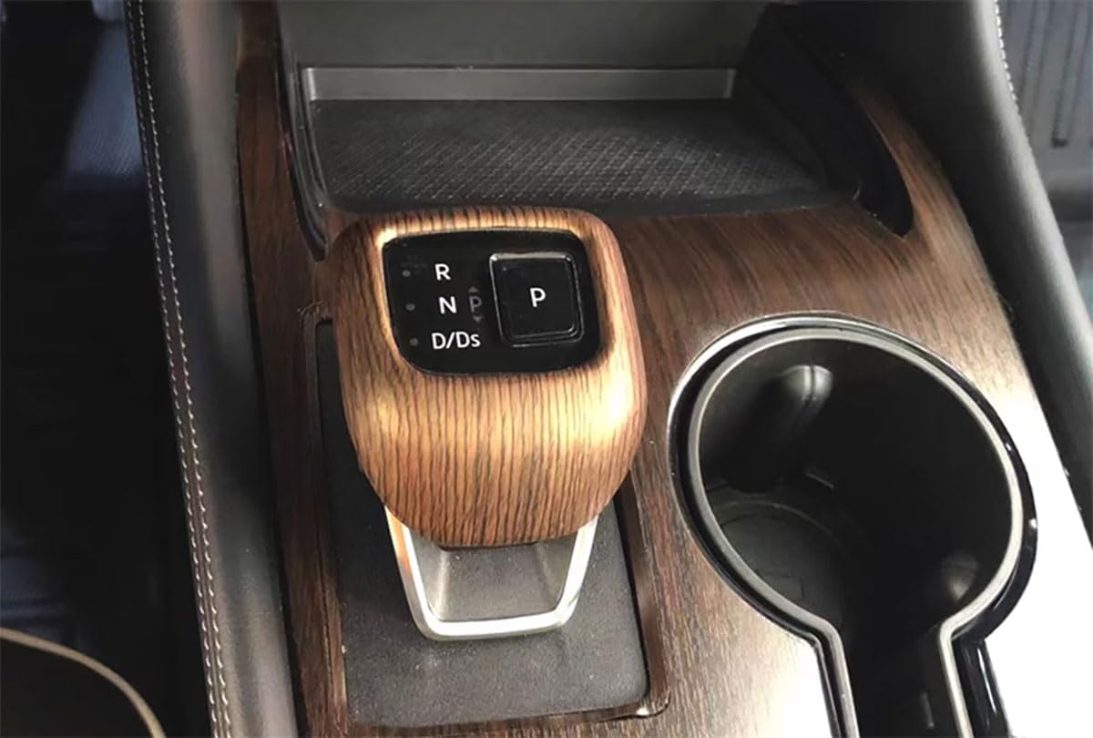 Car Accessories Compatible with Nissan Pathfinder 2026 2025 2024 2023 2022 Center Console Gear Shift Knob Cover Trim Automatic Transmission Decoration ABS 1PCS(Peach Wood Style)