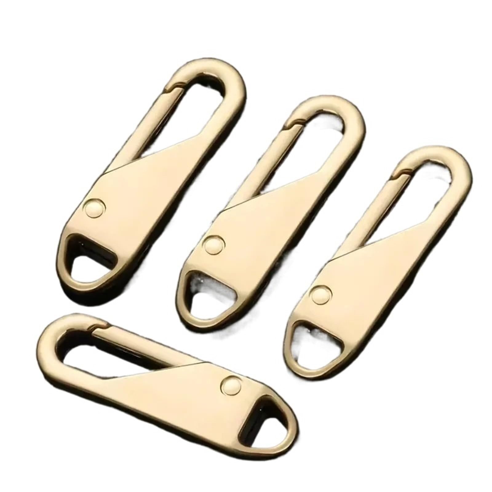 Replacement Zipper Pulls, Metal Zipper Pull Replacements 40pcs Multicolor(Golden)