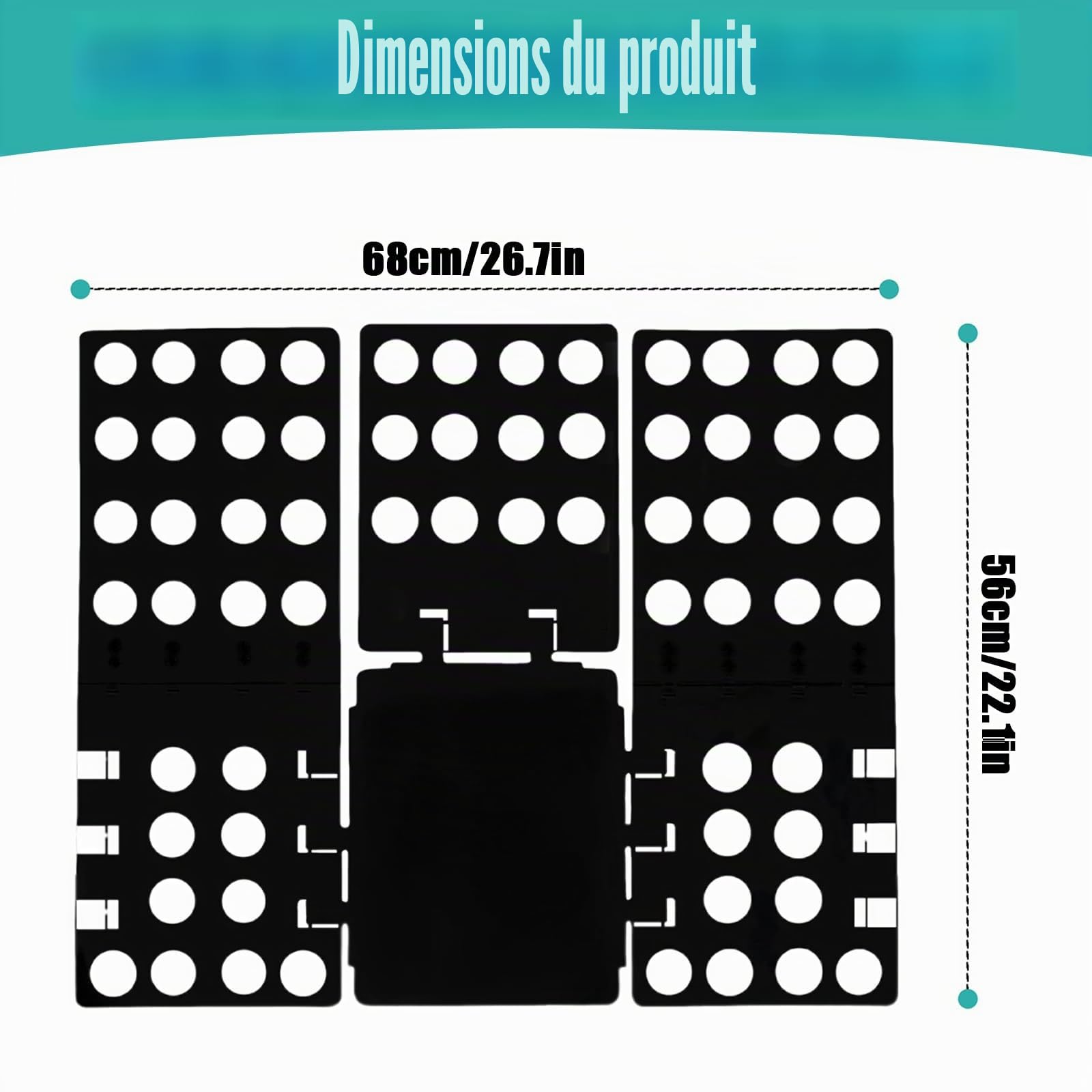 Plieur de Vetement,Machine à Plier le Linge Automatique Plieuse à Vêtements Rapide avec Planche de Pliage pour T-Shirts Chemises Pantalons Portable et Pliable pour Adulte Gain de Place