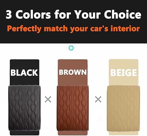 Miniatura 8 de Funda para consola central de automóvil, cojín de espuma viscoelástica para reposabrazos de automóvil, almohadilla marrón para reposabrazos de