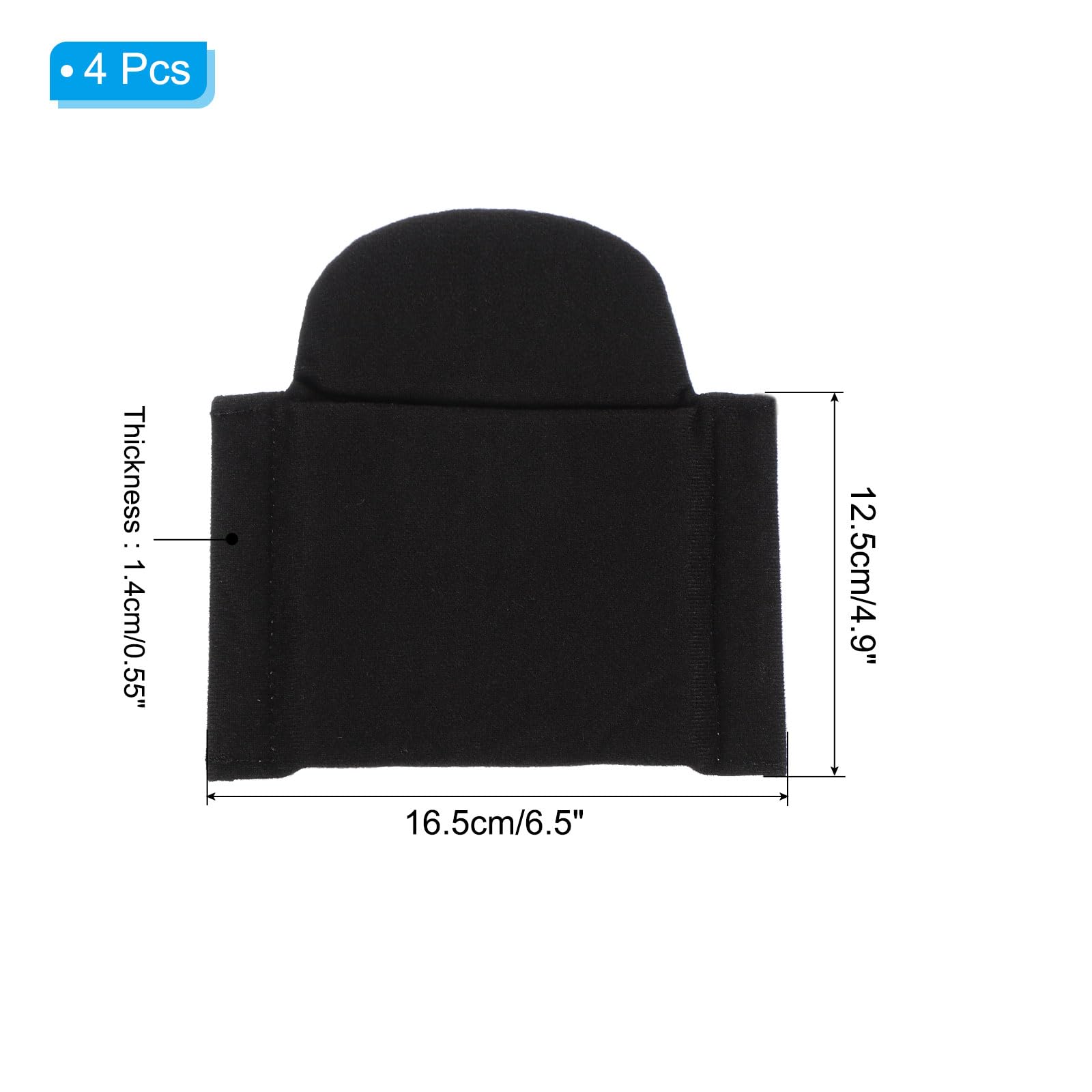 PATIKIL Divisor de Bolsa de Cámara, 4Pcs 16,5cm x 16cm x 1,4cm Almohadilla Separadora A Prueba de Golpes para Bolsa de Cámara Protectora de Lentes para Cámara Organizadora Universal, Negro