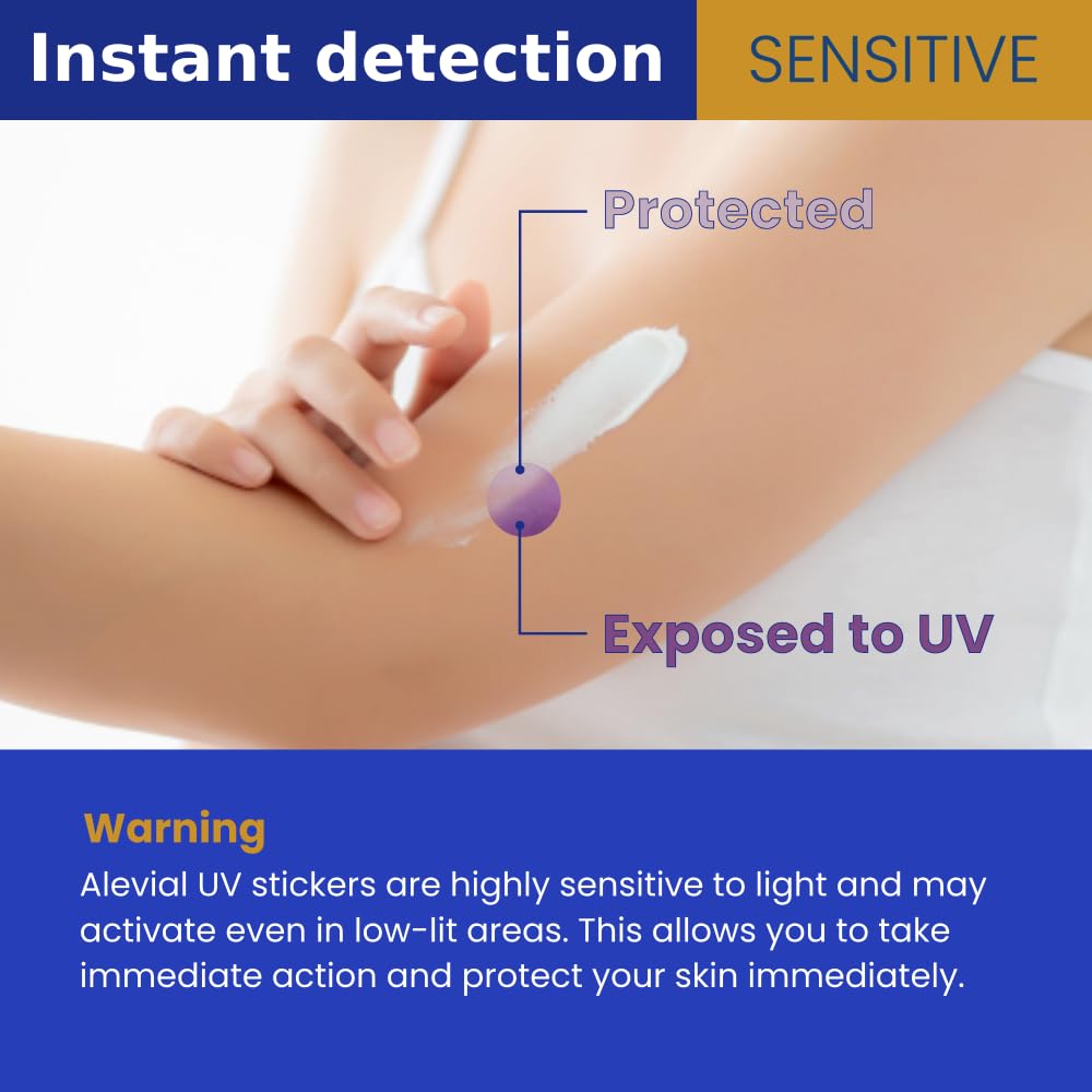 New UV Detection Stickers for Sunscreen Reapply Reminder Suitable for Kids & Adults, 40 Pack Sticker Patches - Image 3
