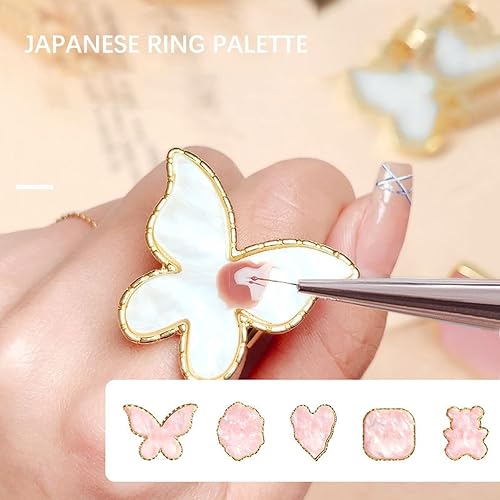 Cosmetic Makeup Palette, Nail Art Palette, DIY Makeup Mixing Palette, Beauty Salon Color Cream Mixing Palette, Nail Art Painting Mixed Color Palette, Nail Polish Makeup Display Board G(E)