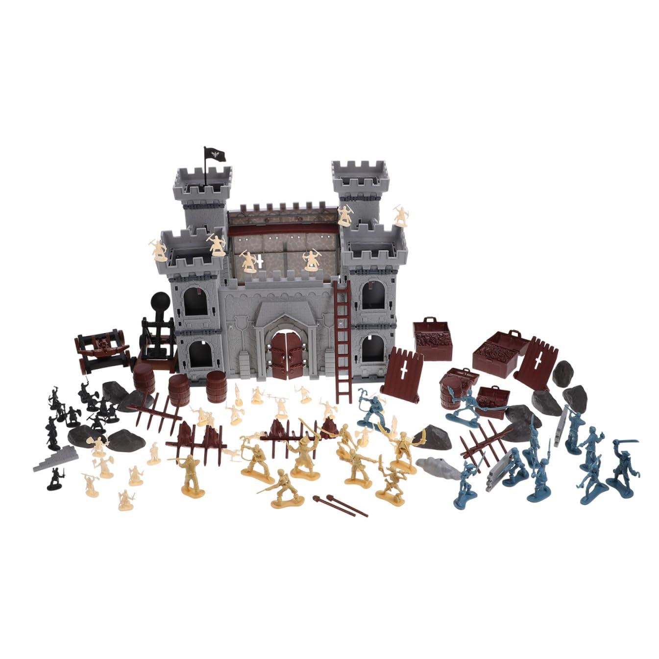 BESTonZON Set di Figure Soldato Pirata in Plastica 310 Pezzi per Fortezza | Accessori per Tavolo da Sabbia, Stile a Tema Pirata, Uso Decorativo ed Educativo