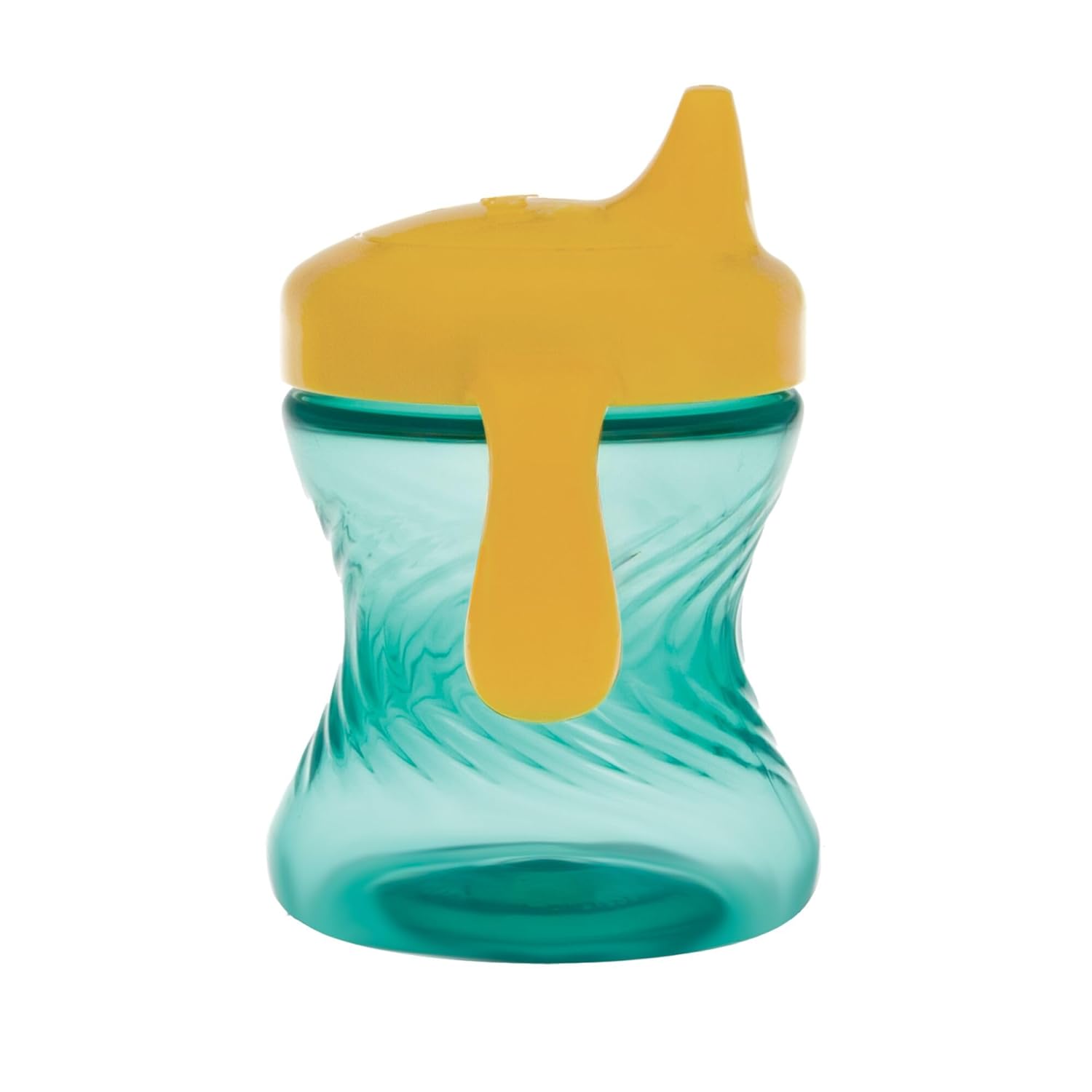 Nuby 2-Handle No-Spill Hard Spout Sippy Cup with Easy Grip - (3-Pack) 7 oz - Baby Sippy Cup with Controlled Sipping for 6+ Months - Green/Aqua/Red - Image 3