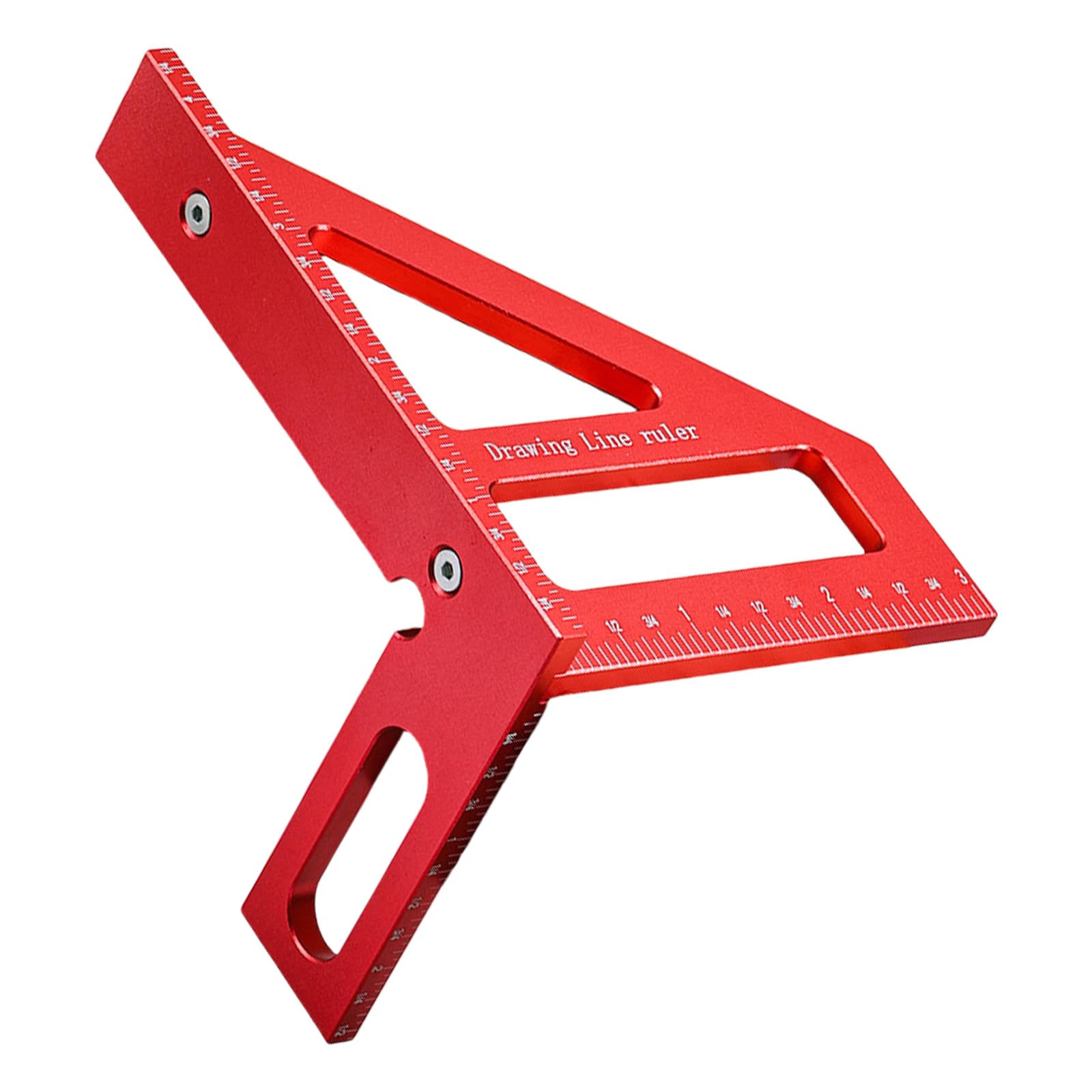 Professional Carpentry Angles Triangular Protractors Measuring Tool for Woodworking and Construction with Aluminum Build Metalworking Layout Marking Gauge
