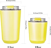Vista 47 de Puraville Insulated Tumblers with Lid, 10 oz Travel Coffee Mug Stainless Steel Vacuum Cup, Leak Proof Reusable Double Walled Coffee Tumbler for Iced