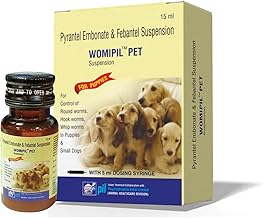 Pil Multi-Spectrum Dewormer Syrup for Dogs | Fight Against Multiple Worm infections | Deworming Syrup for Puppies & Young Dogs (15ml Each) (Pack of 2)