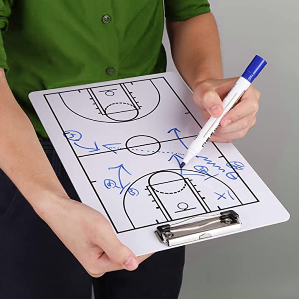 BESPORTBLE Lavagna per Allenamento Basket Lavagna Cancellare Appunti per Campo da Basket Lavagna per Scrivere Organizzatore di File Titolare per L'allenamento Sportivo della Scuola