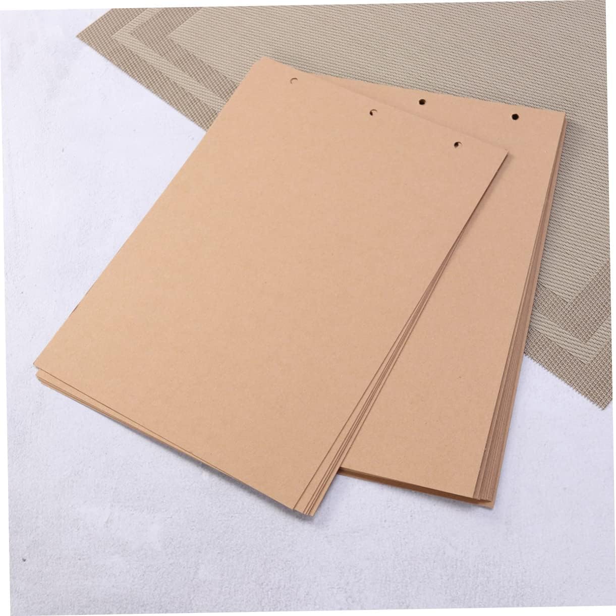 ULDIGI 15sheets Scrapbooking Refill Pages for Photo Album Kraft Cardboard Double-Sided for Scrapbooking and Preserving Memories