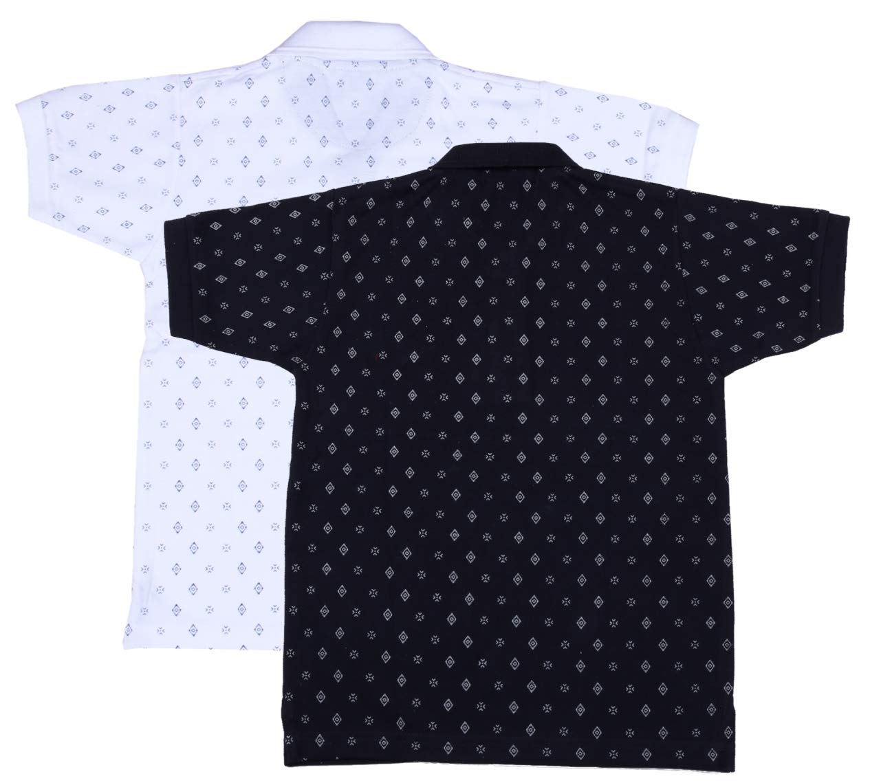 NeuVin Cotton Polo Tshirts for Boys (Pack of 2) Navy Blue, White - Image 2 thumbnail