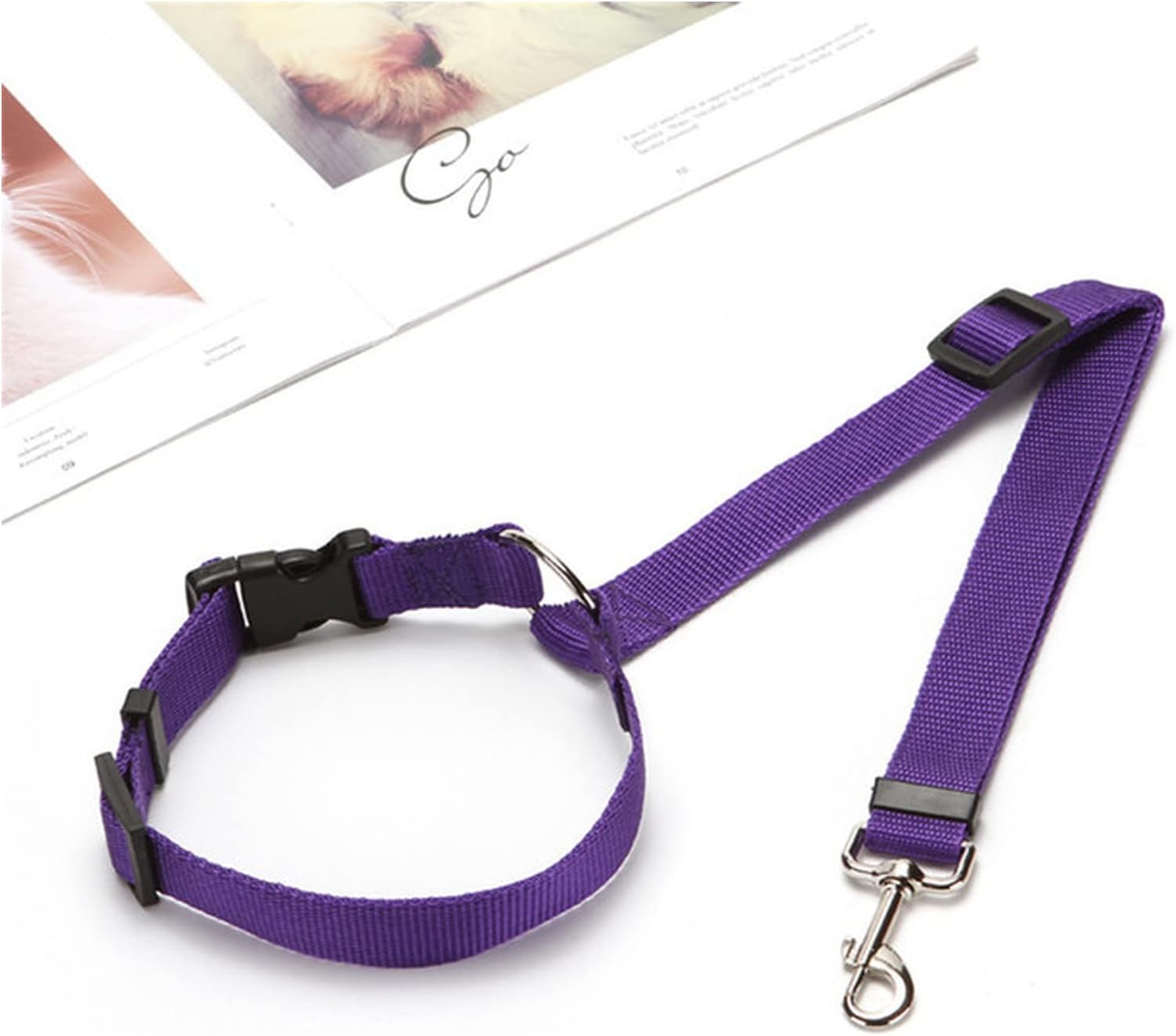 Pet Products Universal Practical Cat Dog Safety Adjustable Car Seat Belt Harness Leash Puppy Seat-Belt Travel Clip Strap Leads(Purple)