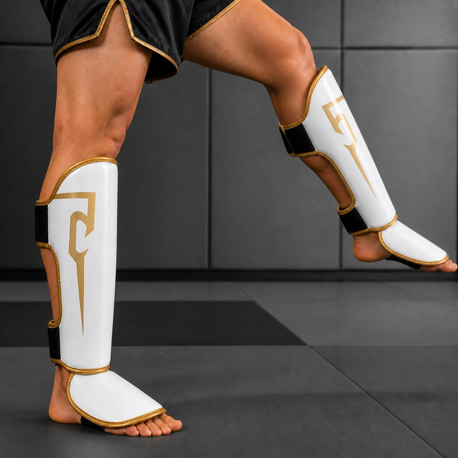 Piedi Protezione Shin Guard,Parastinchi Piedi Protezione Shin Guard,Parastinchi Karate,Comodo,Leggero,Traspirante,per Taekwondo,Sport da Combattimento e Allenamento Quotidiano