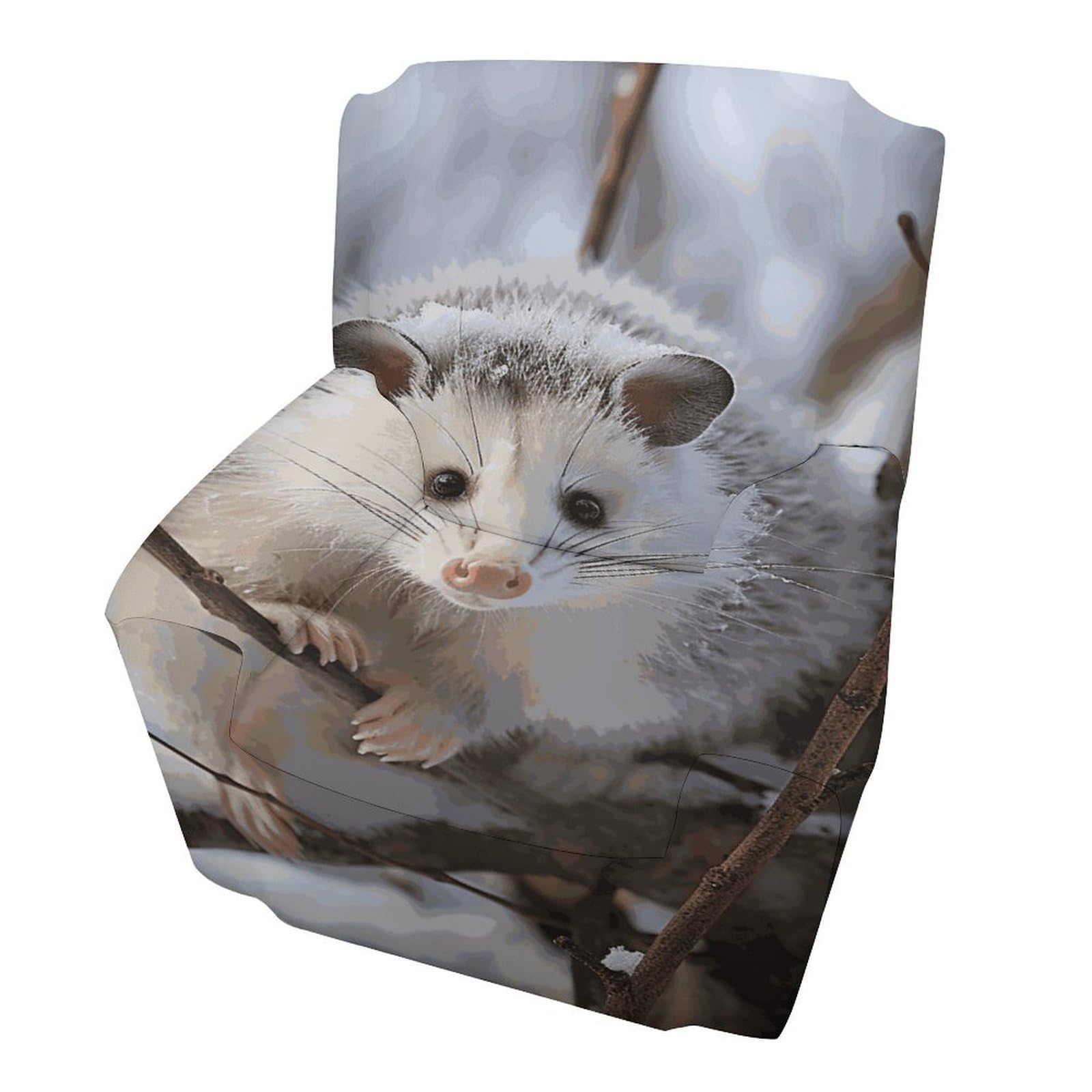 Fekiloot Style Opossum In Snow Couch Cover Sofa Cover Sofa Slipcover