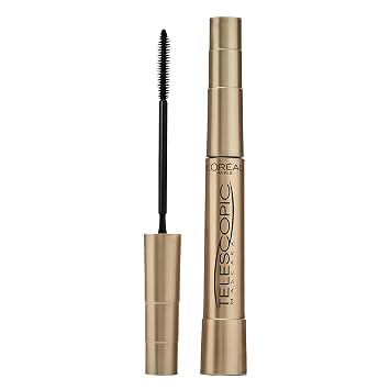 LOreal Paris Makeup Original Telescopic Mascara, Separating Mascara Volume and Length Formula, Washable, Black, 0.27 Fl Oz., 1 Count