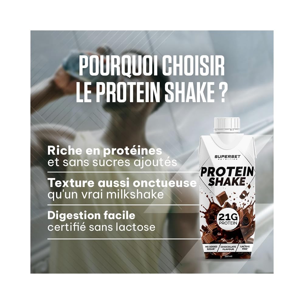 Superset Nutrition | Protein Shake (15x250ml) | Boissons protéinées | Ta réserve de shakes protéinés gourmands - Vanille