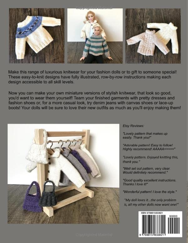 Modern Knitting Patterns for Fashion Dolls: An easy-to-make range of luxurious knitwear for 11-12" dolls image 3