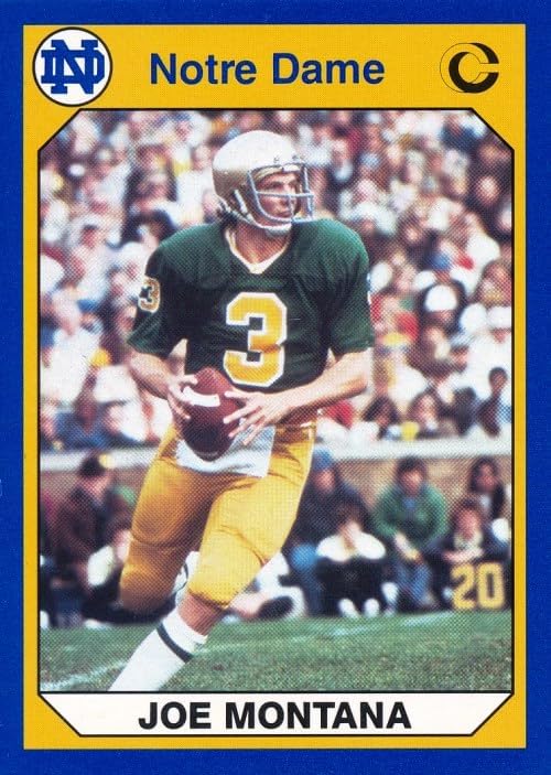 Joe Montana 1990 Collegiate Collection #40 Notre Dame College ROOKIE! Shipped in Ultra Pro Top Loader to Protect it! !