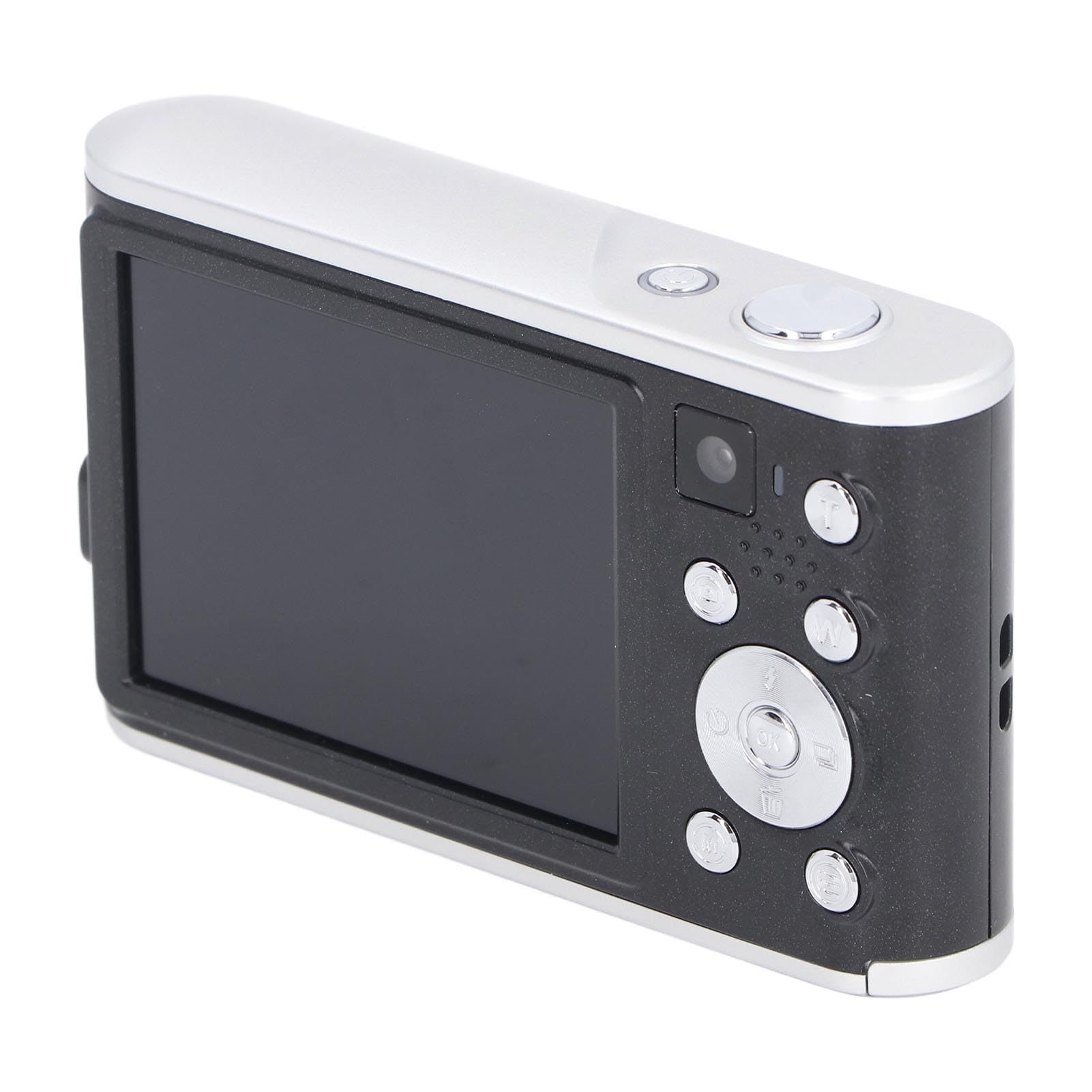 Fotocamera con Zoom Digitale 16X per Fotografia di Viaggio, Fotocamera Doppio Obiettivo 4K Ultra HD da 2,4 Pollici 44 MP, Fotocamera Digitale Compatta Antiurto per Viaggi di
