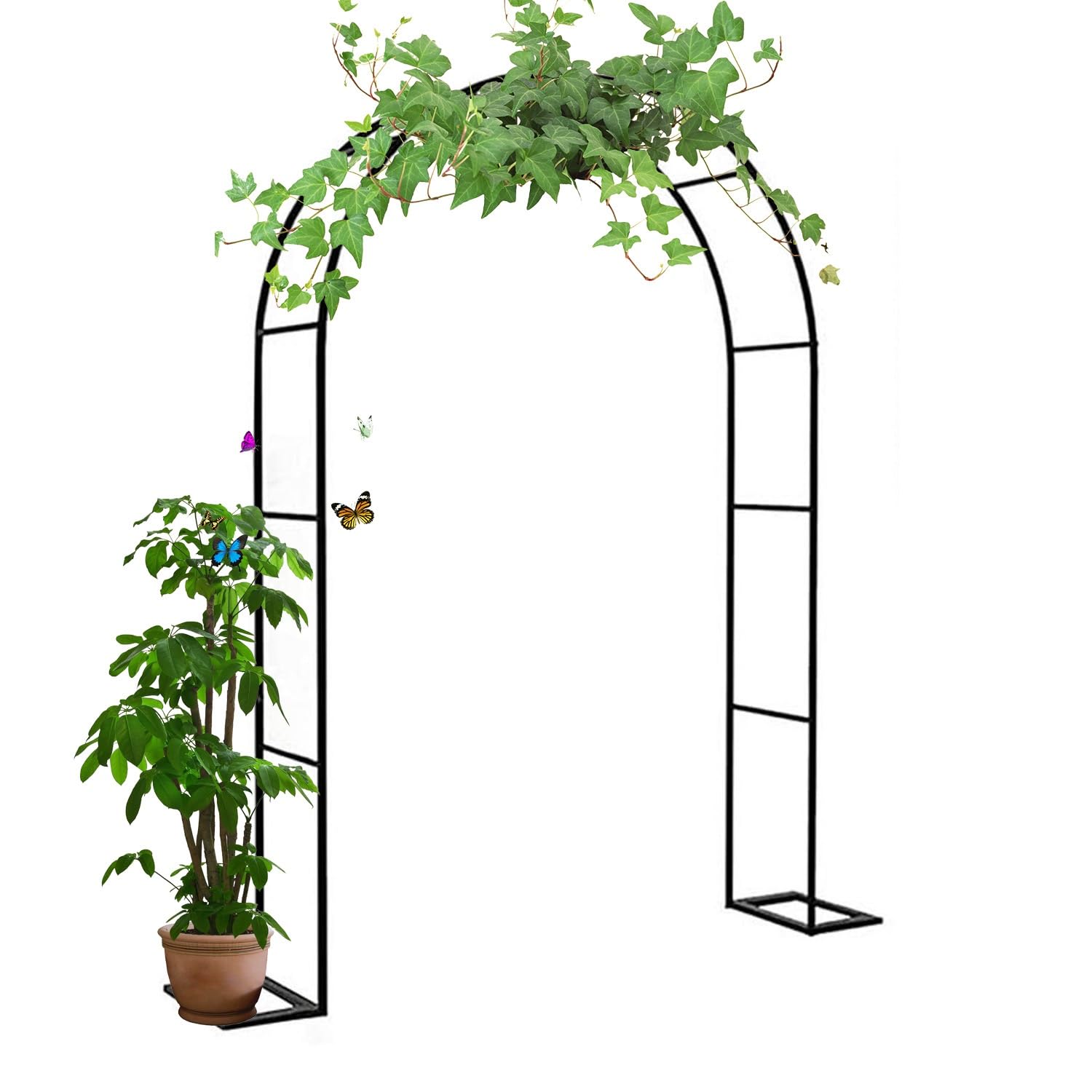Arche de jardin en métal 180x220 cm pour rosier et plantes grimpantes