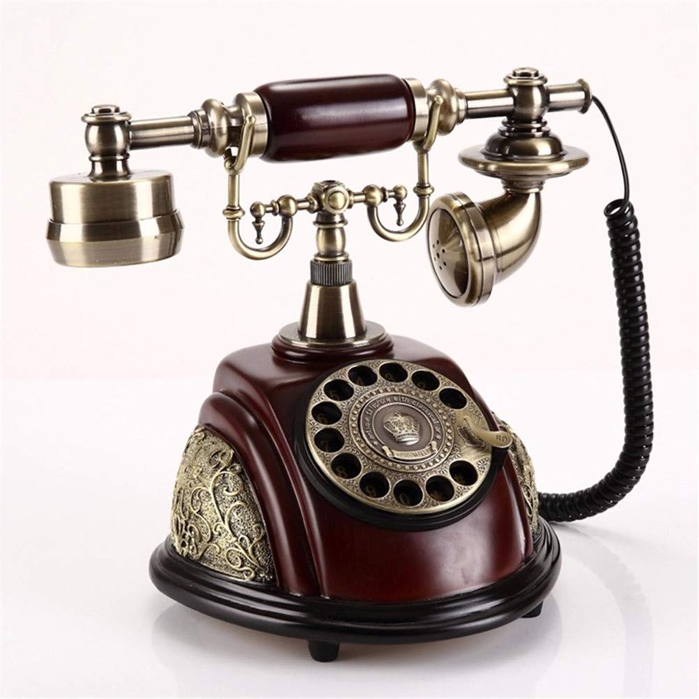 Vecchio Telefono Fisso, Telefono rotativo Vintage Telefono Antico Telefono Fisso con Telefono Fisso di riselezione per Telefono da Ufficio Soggiorno casa Telefono retrò con Telefono rotativo,C