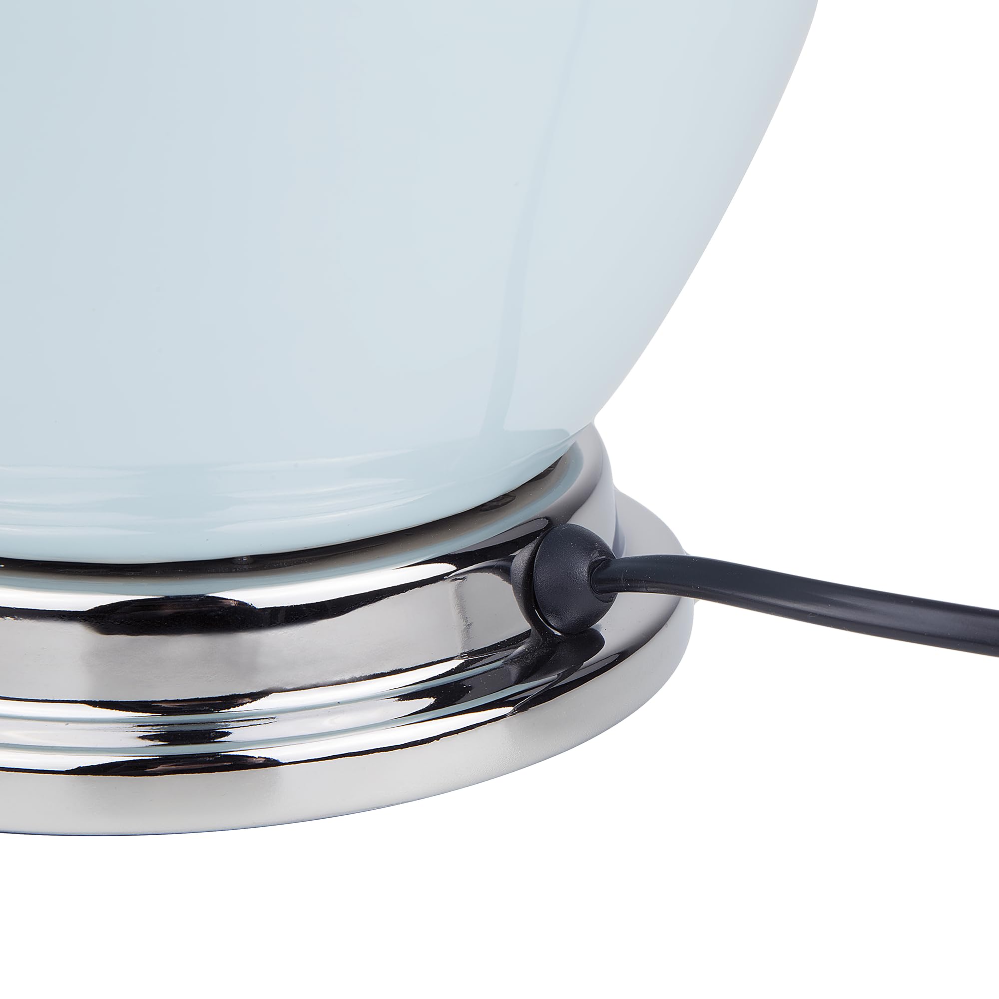 Romantische Tischlampe klassische Form Keramik/Poly-Baumwolle blau Brenta