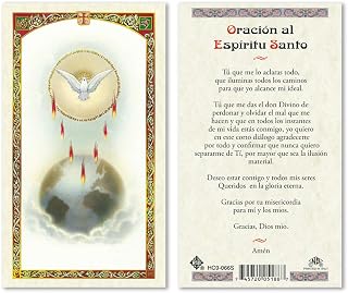 Oracion al Espiritu Santo Laminated Prayer Cards - Pack of 25- Espanol