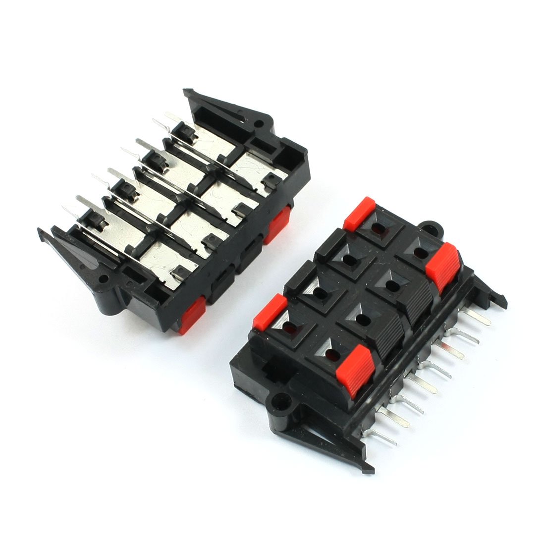 uxcell 2pcs Red Black 8 Way Push Speaker Terminals Connector 64mm x 40mm