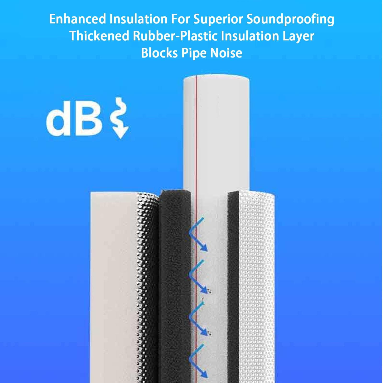 Tubo Isolante Antigelo, 30mm Wall Thickness Isolante per Tubature in Resistente All'umidità, Guaina Isolante in Gomma per la Protezione dal Gelo di Tubi Esterni