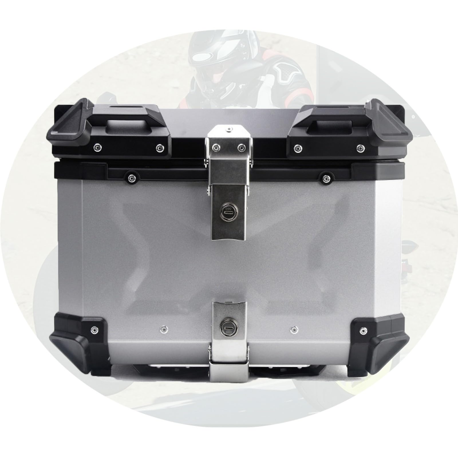 Top case moto alu universel étanche avec serrure de sécurité pour casque