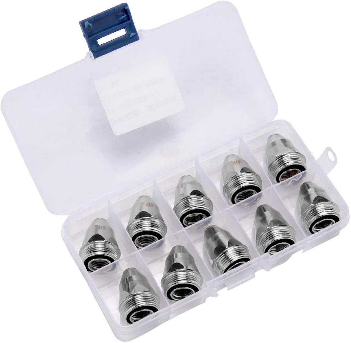 Electrode Nozzle, P80 Plasma Cutter Torch Electrode Nozzle Combination Set 20pcs(1.5mm Common Nozzle + Zirconium Wire Electrode)