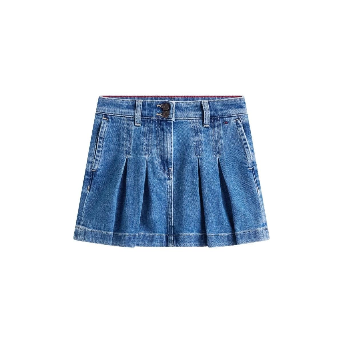 Tommy Hilfiger Girls Denim Pleated Skirt Denim (Truebluedenim) 16 Years