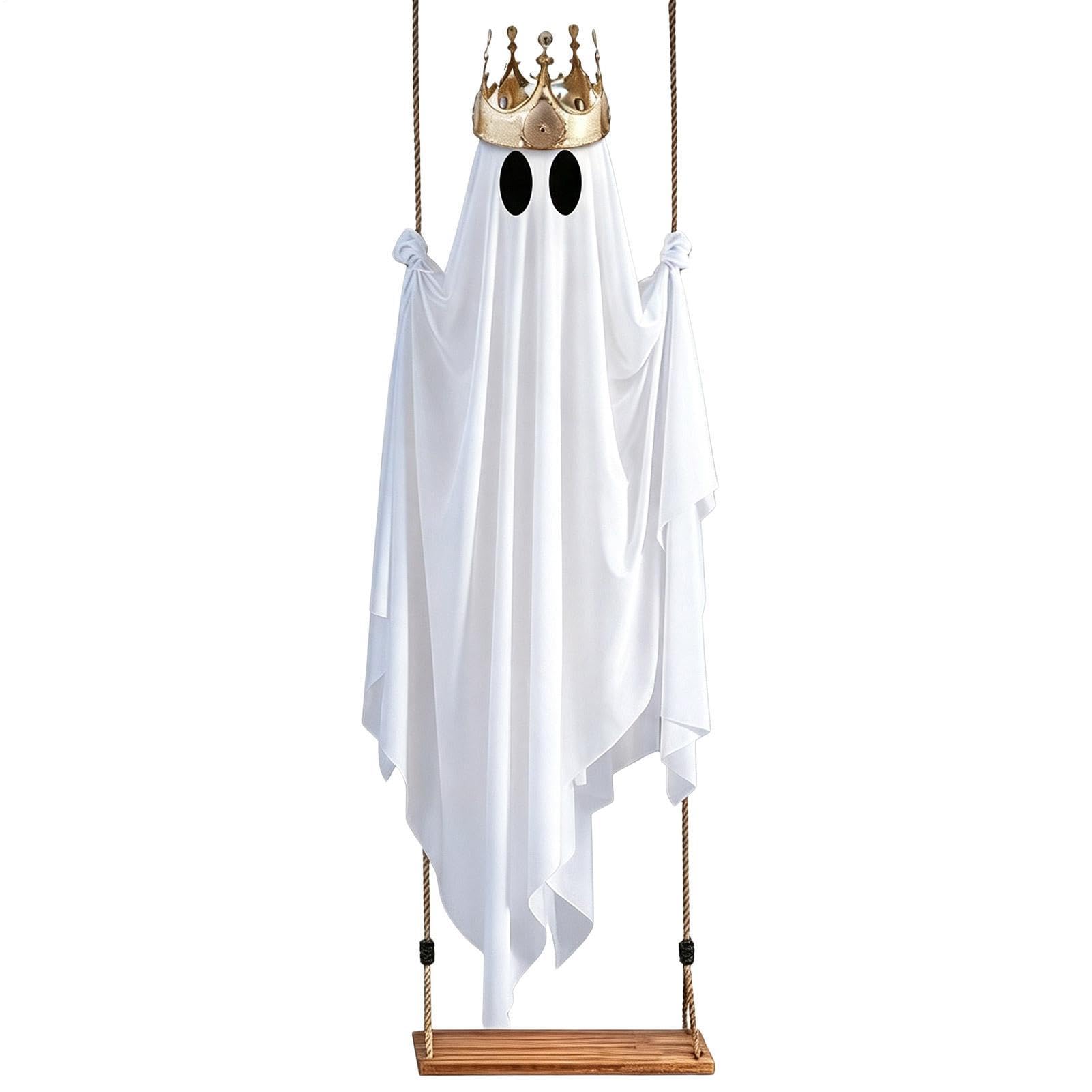 Decoración De Halloween Fantasma Oscilante con Luz, De Halloween Grande Y