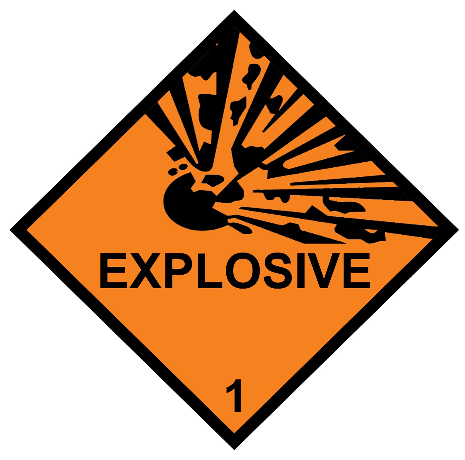 Buy Danger Highly Explosive Explosives Chip symbol Warning Safety Sign