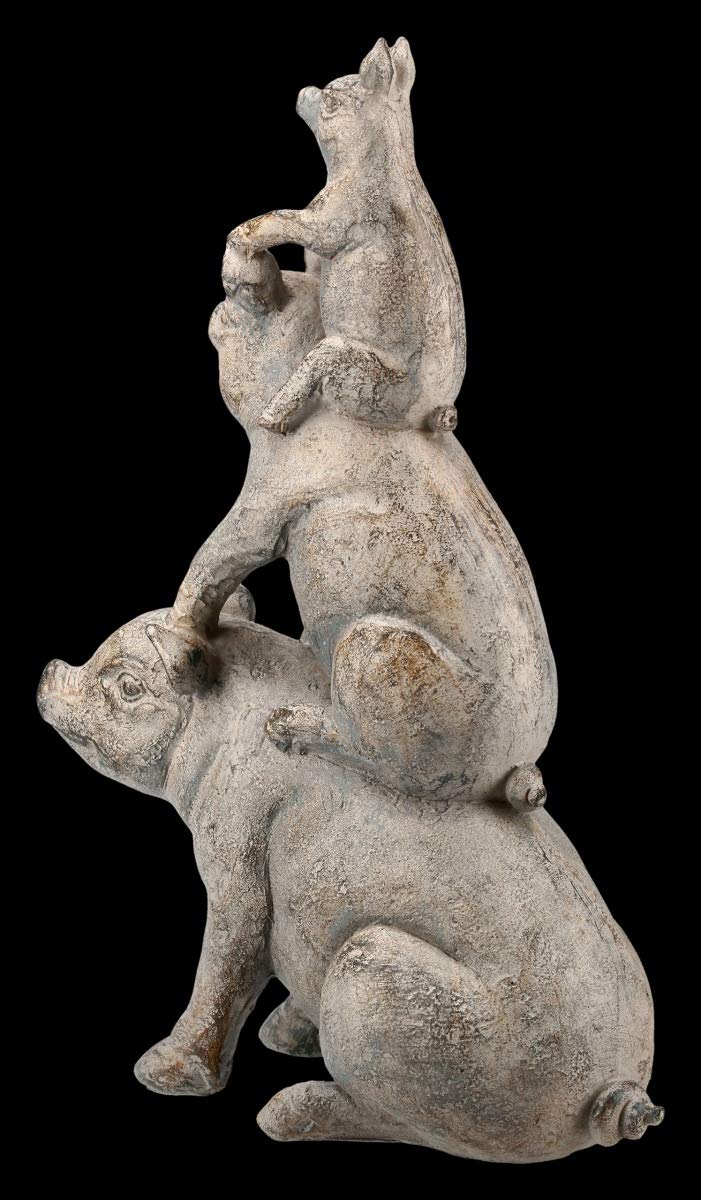 MC - Figura decorativa (35 cm), diseño de cerdo