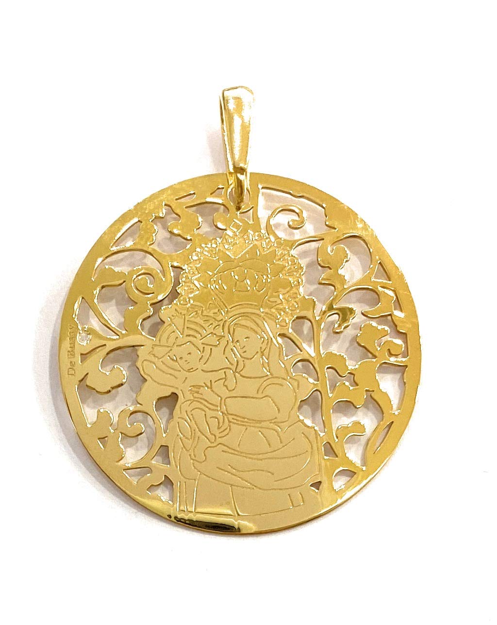Medalla Virgen de las Maravillas en plata de ley y diamante®