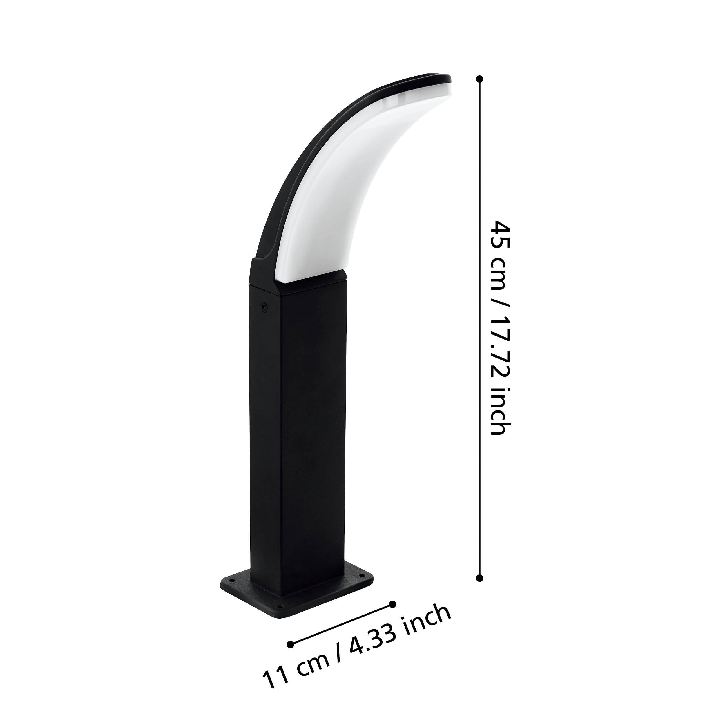 Eglo LED lampada da esterno per piedistallo Fiumicino, lampada esterna a 1