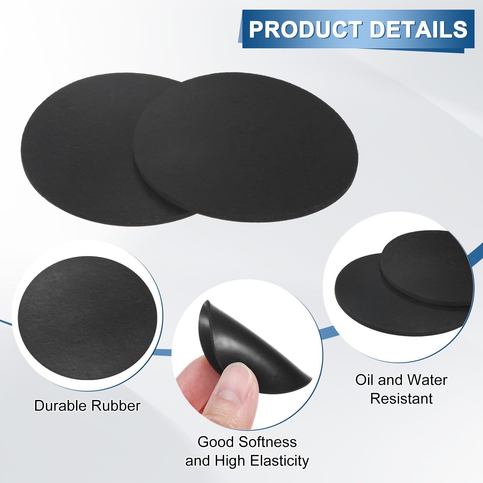 M METERXITY 30-Pack Rubber Solid Discs Washers - Image 2