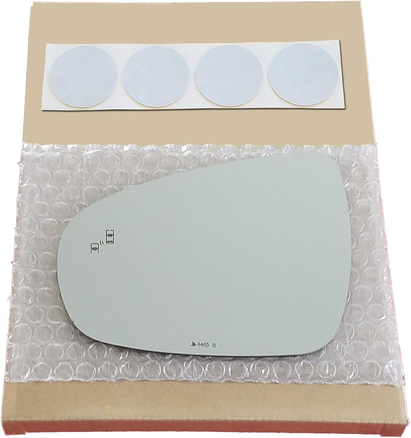 Mirror Glass Replacement + Adhesive Pads for 13-18 Lexus ES350, 13-20 GS350, 14-20 IS350, 16-19 RC300 Driver Side - Blind Spot Icon (2013 2014 2015 2016 2017 2018 2019 2020 13 14 15 16 17 18 19 20)