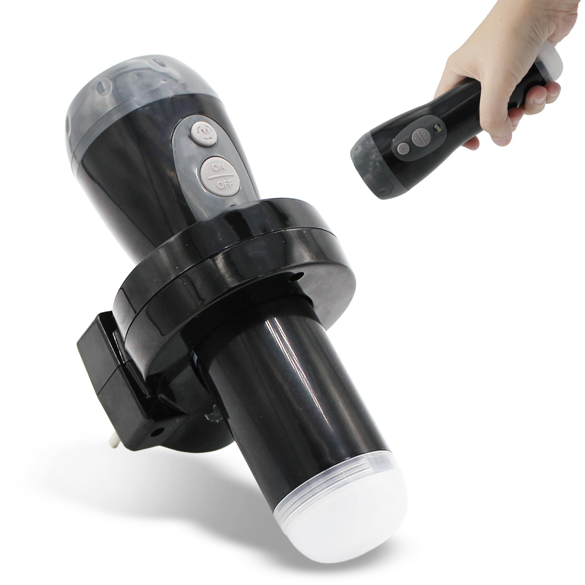 Fishtec Torche Veilleuse 2-​en-​1 Rechargeable par Induction - 3 Intensités