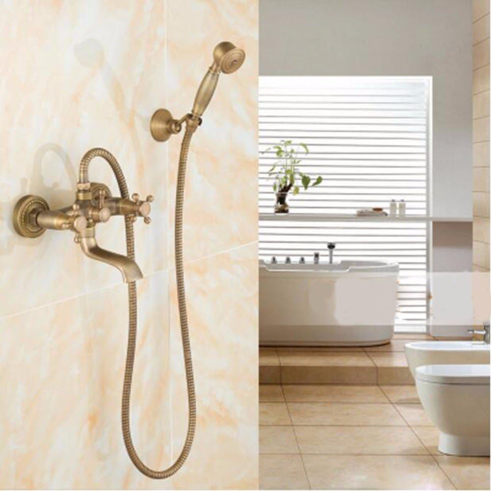 SJQKA Shower Head All Bronze Antique Showers, Telephone