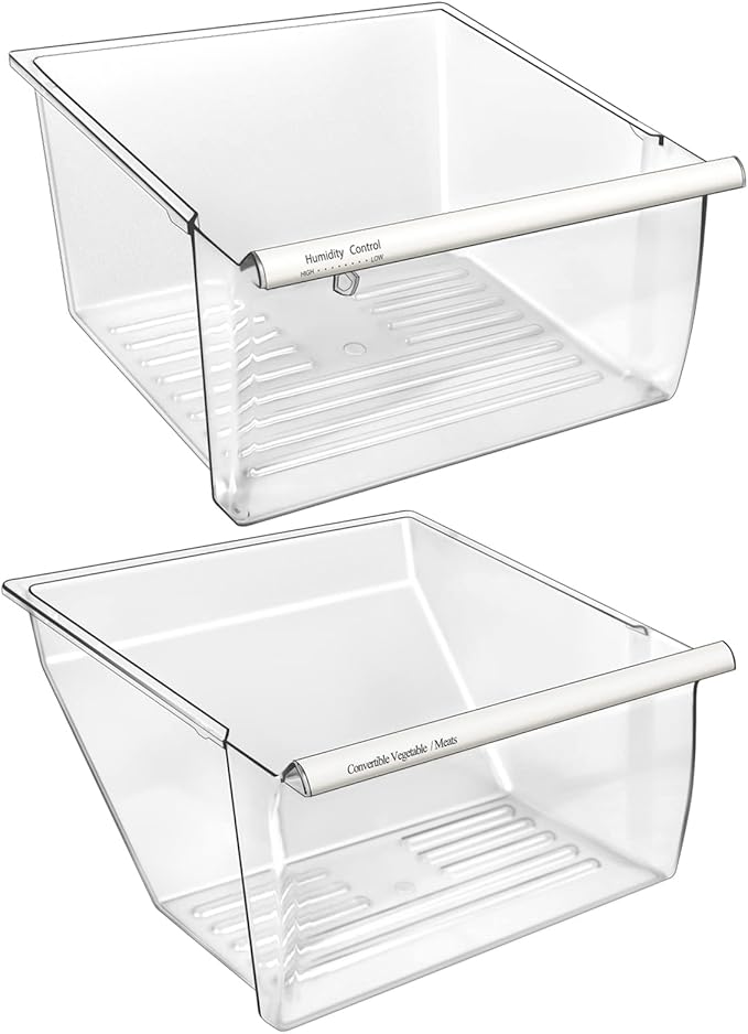[2 Pack] Upgraded 2188656 Fridge Crisper Drawer UPPER Humidity Control