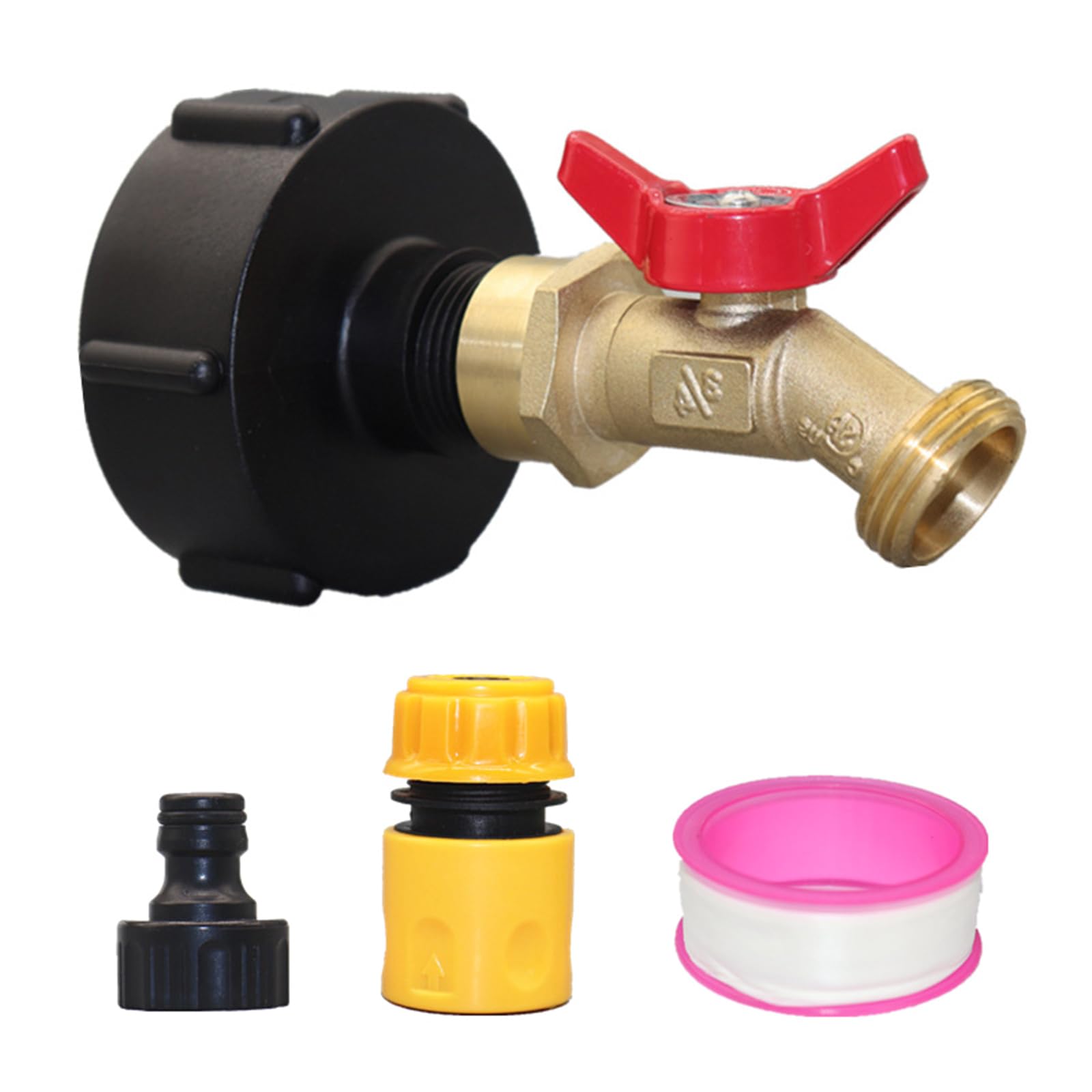 Xinsheinelry Tanks Adapter Set Threaded Brass Hose Faucet for Garden Hose Camlocks Quick Connectors with Valves Accessories Tanks Valves Adapter