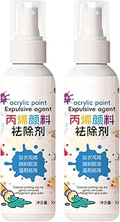 Juego de 2 aerosoles quitamanchas para ropa – Stain Treater para suciedad, marcas de aceite y pintura, spray limpiador fácil de limpiar, para niños y adultos