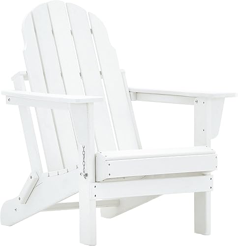 Restcozi Adirondack - Silla Adirondack de HDPE para todo tipo de clima, silla para hoguera (plegable, color blanco)
