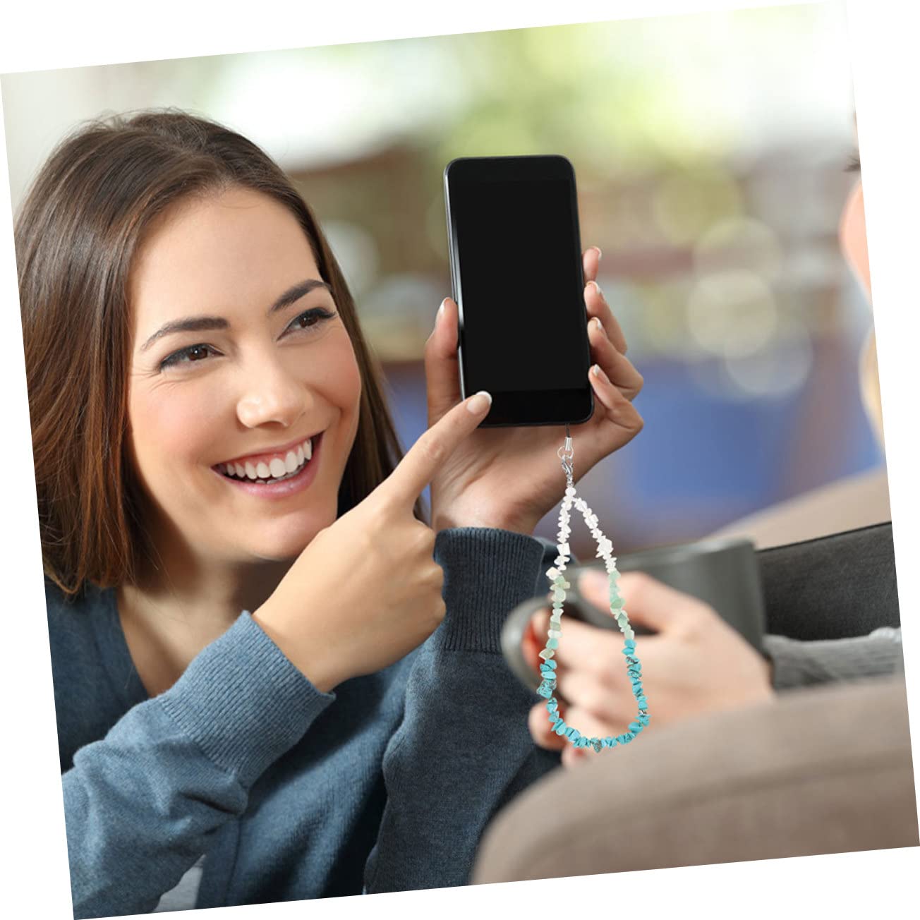 ABOOFAN 10piezas Cadenas De Teléfono Cuentas De Natural De Correa De Móvil Ligera y Decorativa Compatible Smartphones y Cámaras Para Regalar Cumpleaños y Festivales
