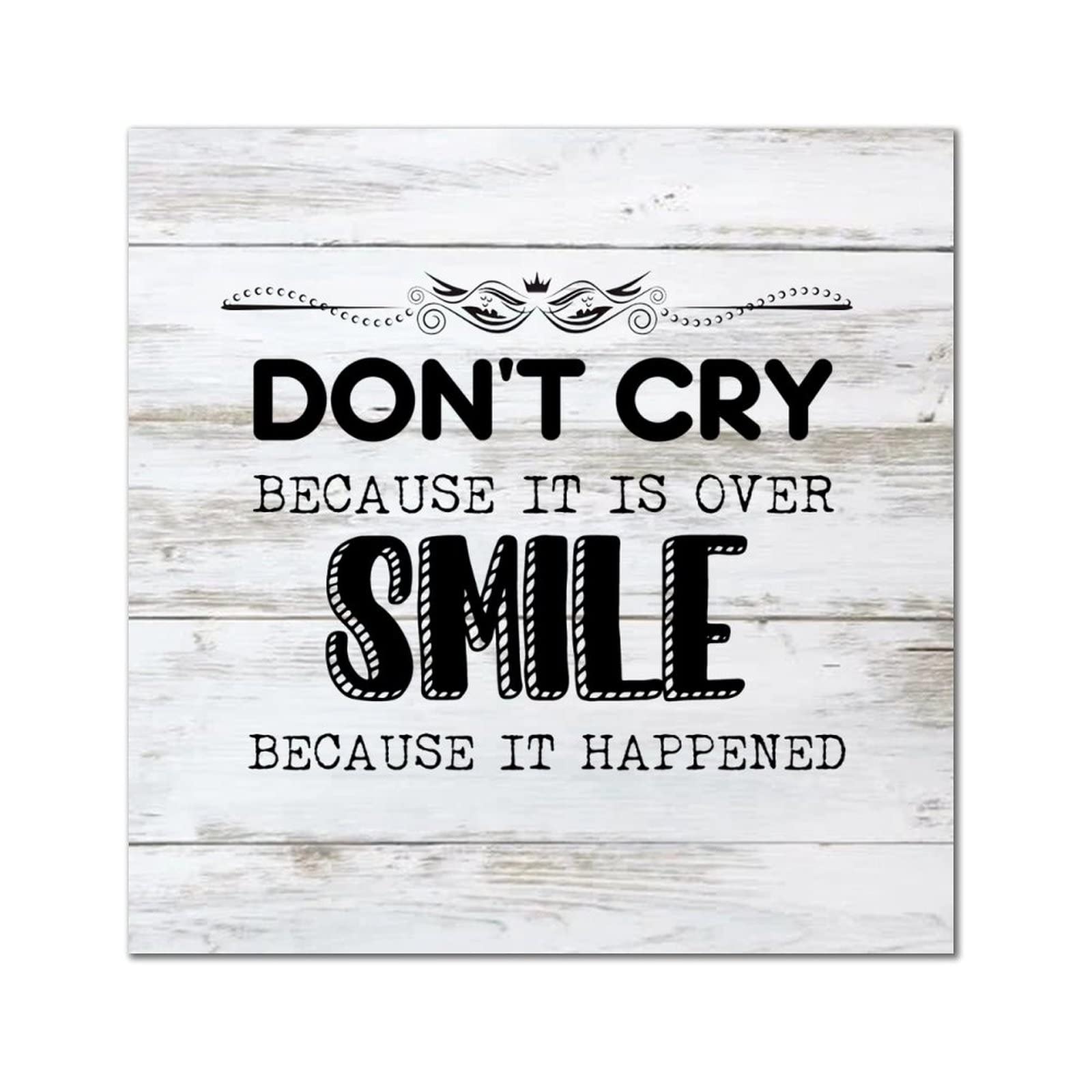 Plaque murale rétro en bois 35x35 cm avec citation inspirante pour la décoration de maison