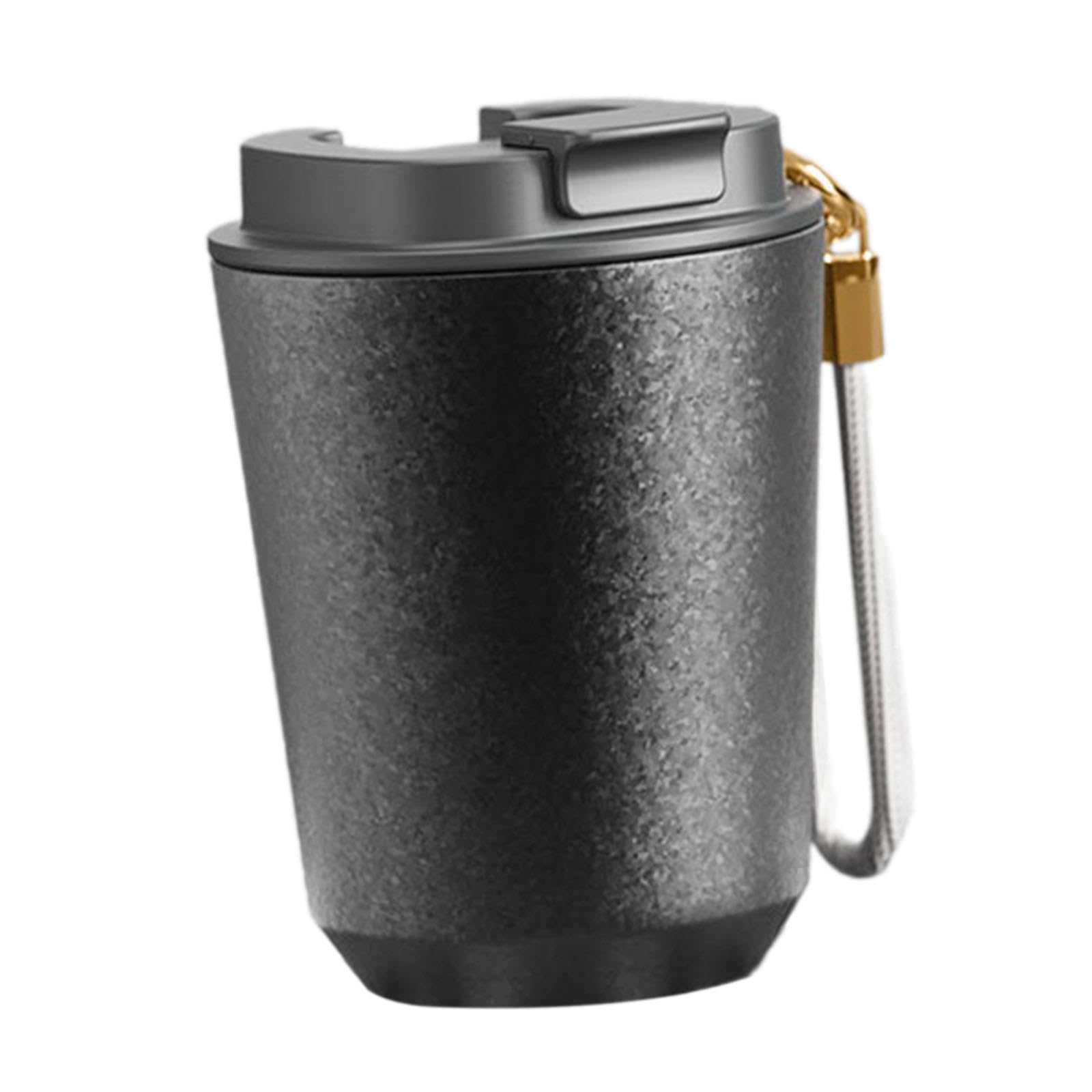 Generic Tasse Isotherme Café Mug Tumbler Gourde Réutilisable En Titane avec Lanière Solide et Couvercle Étanche Conçue pour Aventures Extérieures Maison Voyag, 380 Ml